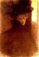 Klimt, Gustav - Woman with a Cape and a Hat